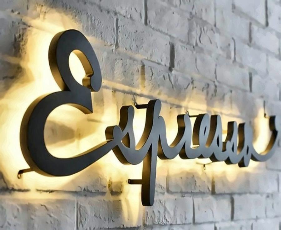 Halo-Lit Script Letters